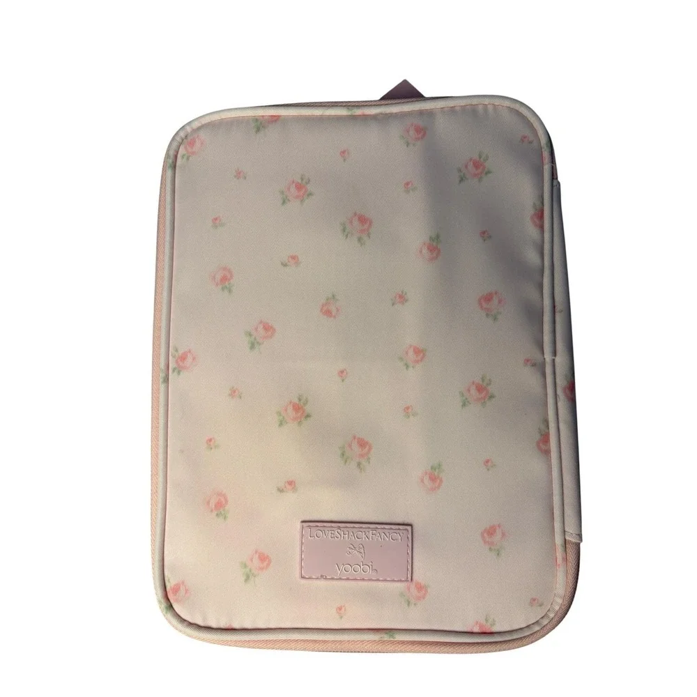 LoveShackFancy x Target Yoobi Tech Organizer Case Ballet Bloom Pink Rose NWT